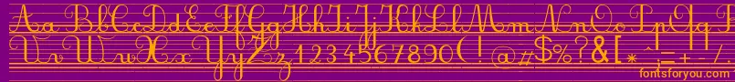 Seyesndl Font – Orange Fonts on Purple Background