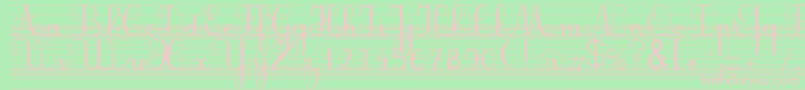 Seyesndl Font – Pink Fonts on Green Background