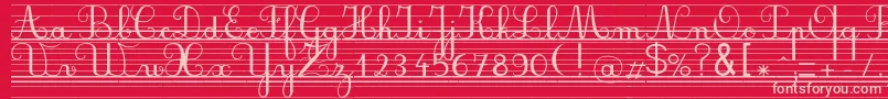 Seyesndl Font – Pink Fonts on Red Background