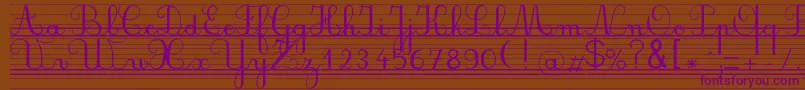 Seyesndl Font – Purple Fonts on Brown Background