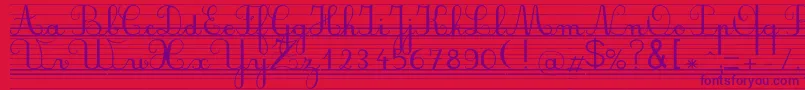 Seyesndl Font – Purple Fonts on Red Background