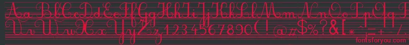 Seyesndl Font – Red Fonts on Black Background