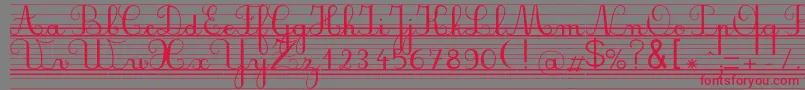 Seyesndl Font – Red Fonts on Gray Background