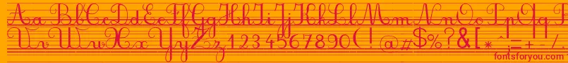 Seyesndl Font – Red Fonts on Orange Background