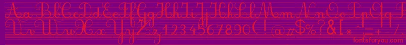 Seyesndl Font – Red Fonts on Purple Background