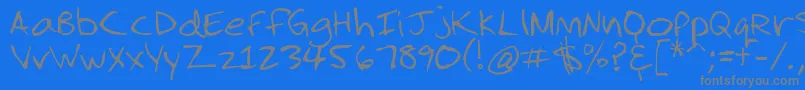 2dumb Font – Gray Fonts on Blue Background