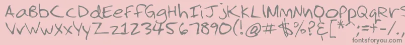 Weitere Informationen zur 2dumb-Schriftart 2dumb-Schriftart – Graue Schriften auf rosa Hintergrund