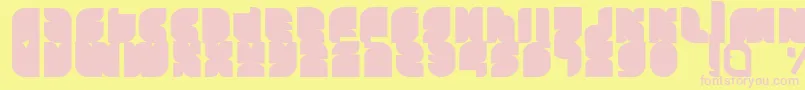 Tasious Font – Pink Fonts on Yellow Background
