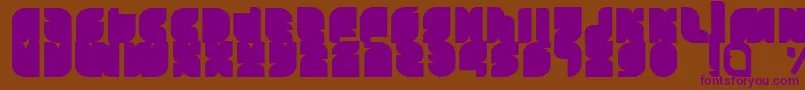 Tasious Font – Purple Fonts on Brown Background