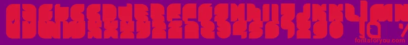 Police Tasious – polices rouges sur fond violet