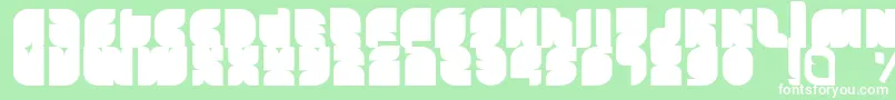 Tasious Font – White Fonts on Green Background