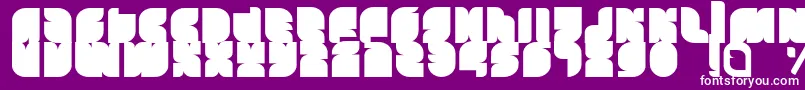Tasious-fontti – valkoiset fontit violetilla taustalla