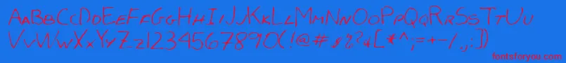 Шрифт Lehn051 – красные шрифты на синем фоне