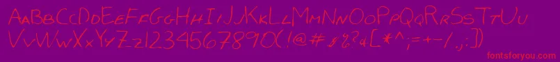 Lehn051 Font – Red Fonts on Purple Background