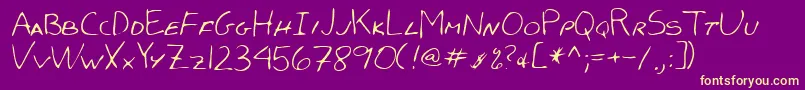 Police Lehn051 – polices jaunes sur fond violet