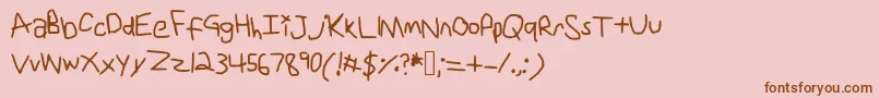 Uni Font – Brown Fonts on Pink Background