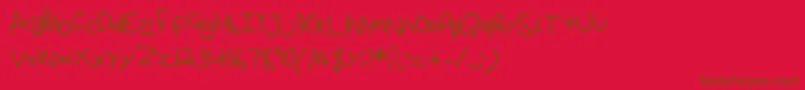 Uni Font – Brown Fonts on Red Background