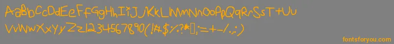 Uni Font – Orange Fonts on Gray Background