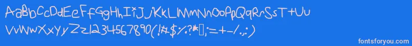 Uni Font – Pink Fonts on Blue Background