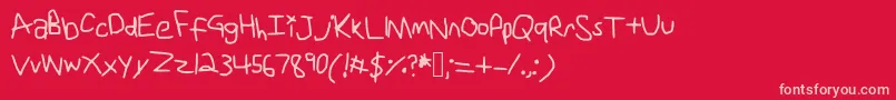 Uni Font – Pink Fonts on Red Background