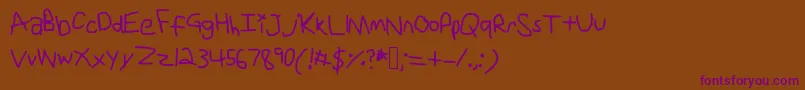 Uni Font – Purple Fonts on Brown Background