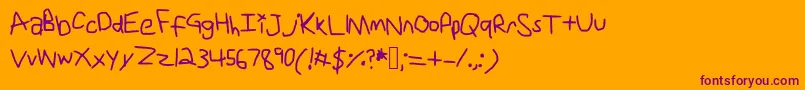 Uni Font – Purple Fonts on Orange Background