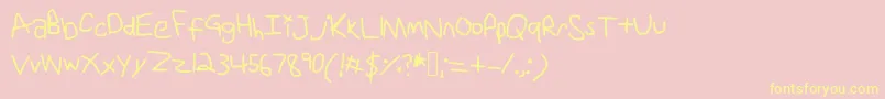 Uni Font – Yellow Fonts on Pink Background