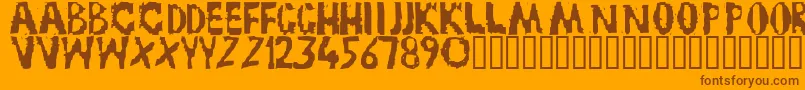 TruckNovembreGruppe Font – Brown Fonts on Orange Background
