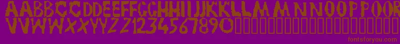 TruckNovembreGruppe Font – Brown Fonts on Purple Background