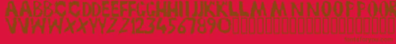 TruckNovembreGruppe Font – Brown Fonts on Red Background