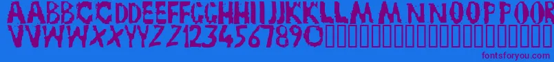 TruckNovembreGruppe Font – Purple Fonts on Blue Background