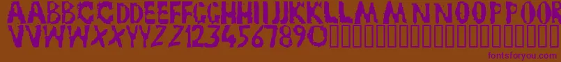 TruckNovembreGruppe Font – Purple Fonts on Brown Background