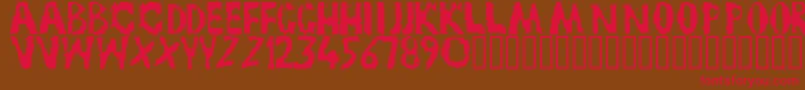 TruckNovembreGruppe Font – Red Fonts on Brown Background
