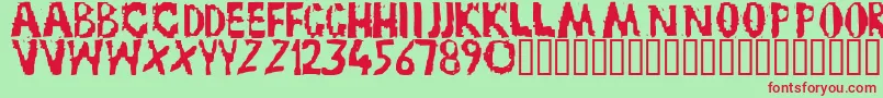 TruckNovembreGruppe Font – Red Fonts on Green Background