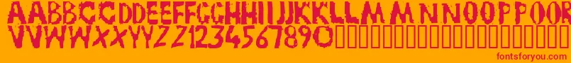TruckNovembreGruppe Font – Red Fonts on Orange Background