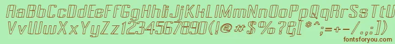 Pecot007 Font – Brown Fonts on Green Background