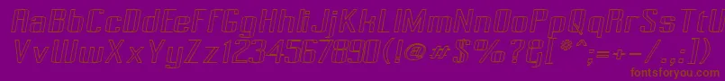 Pecot007 Font – Brown Fonts on Purple Background