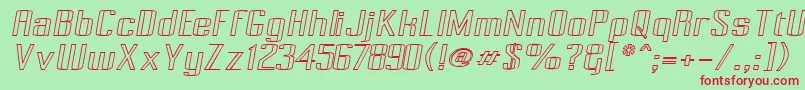 Pecot007 Font – Red Fonts on Green Background