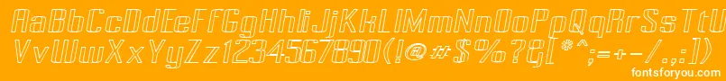 Pecot007 Font – White Fonts on Orange Background