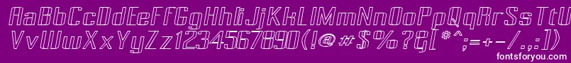 Pecot007 Font – White Fonts on Purple Background