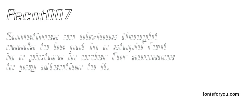 Review of the Pecot007 Font
