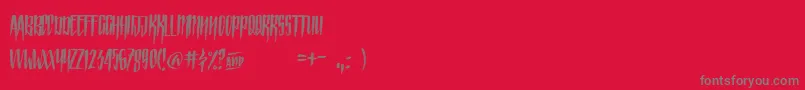 StrainedCapitals Font – Gray Fonts on Red Background