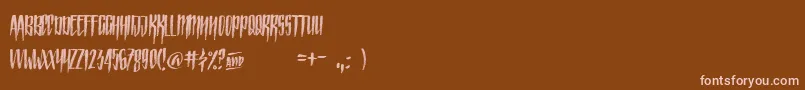 Шрифт StrainedCapitals – розовые шрифты на коричневом фоне