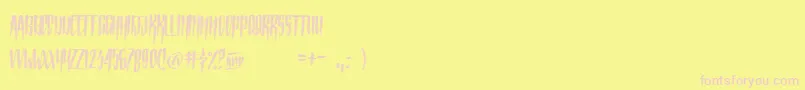 Weitere Informationen zur StrainedCapitals-Schriftart StrainedCapitals-Schriftart – Rosa Schriften auf gelbem Hintergrund