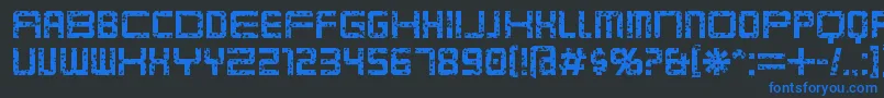 Karnivop Font – Blue Fonts on Black Background