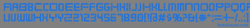 Karnivop Font – Blue Fonts on Gray Background