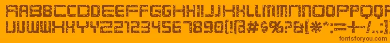 Karnivop Font – Brown Fonts on Orange Background