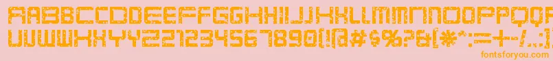 Karnivop Font – Orange Fonts on Pink Background