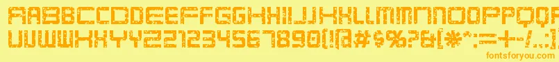 Karnivop Font – Orange Fonts on Yellow Background