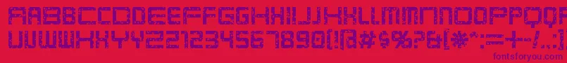 Karnivop-Schriftart – Violette Schriften auf rotem Hintergrund